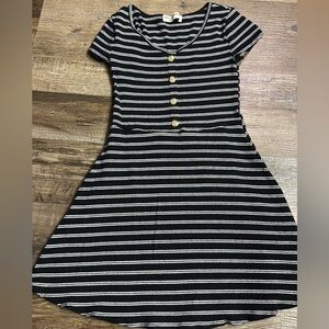 Abercrombie Kids Ribbed Stripe Dress – Girls Size 7/8